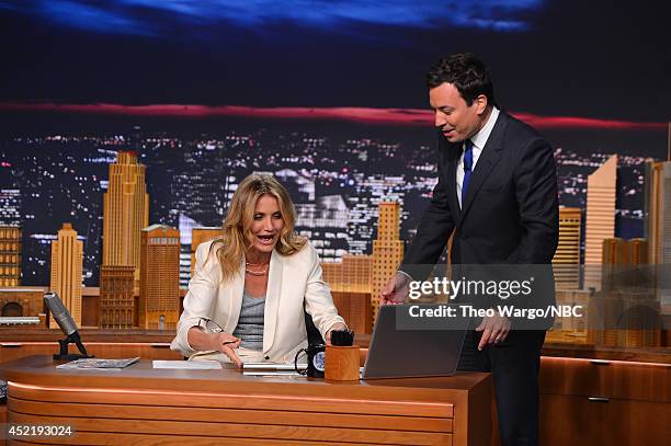 Cameron Diaz visits "The Tonight Show Starring Jimmy Fallon" at Rockefeller Center on July 15, 2014 in New York City.