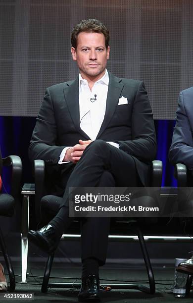 Actor Ioan Gruffudd speaks onstage at the 'Forever'' panel during the Disney/ABC Television Group portion of the 2014 Summer Television Critics...
