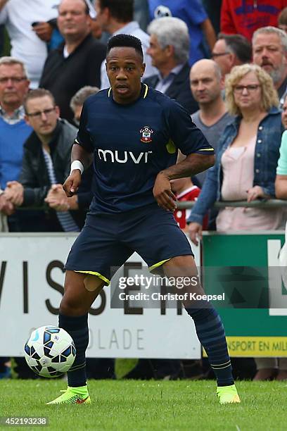 Jake Sinclair of Southampton runs with the ball during the pre season friendly match between EHC Hoensbroek and Southampton at Sportpark De Dem on...