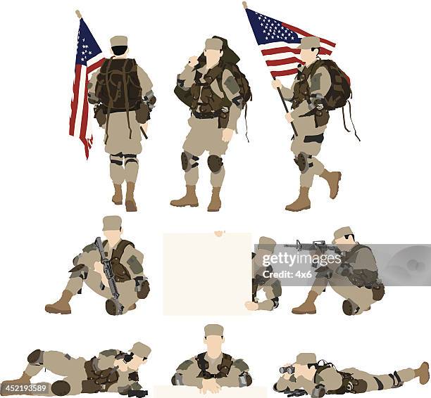 bildbanksillustrationer, clip art samt tecknat material och ikoner med army soldier - specialstyrkor