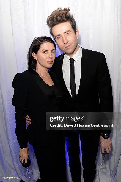 Sadie Frost and Nick Grimshaw attend the Winter Whites Gala In Aid Of Centrepoint on November 26, 2013 in London, England.