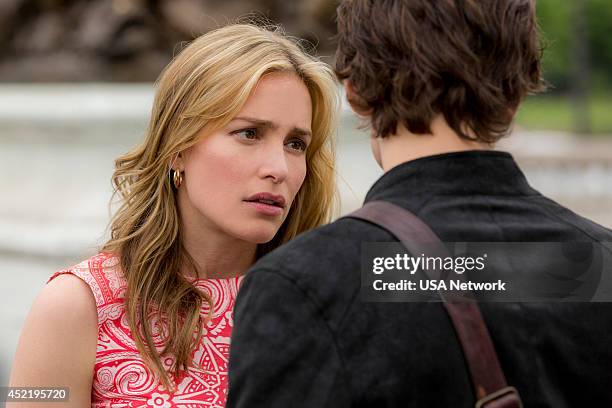 Embassy Row" Episode 506 -- Pictured: Piper Perabo as Annie Walker, Christopher Gorham as Auggie Anderson --