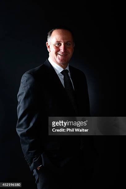 New Zealand Prime Minister John Key poses during a portrait session at Minnie St Studios on July 8, 2014 in Auckland, New Zealand. John Key is the...