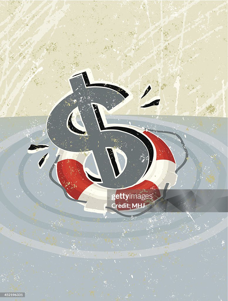Vida simples economia de anel de Símbolo do Dólar
