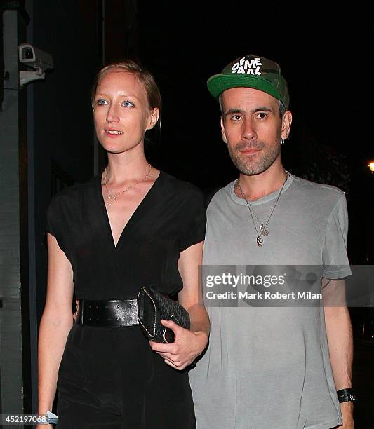 Jade Parfitt at the Groucho club on July 15, 2014 in London, England.