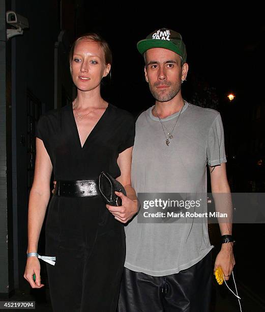 Jade Parfitt at the Groucho club on July 15, 2014 in London, England.