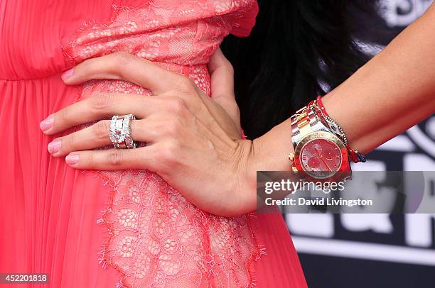 Personality Joyce Giraud attends the premiere of Disney's "Planes: Fire & Rescue" at the El Capitan Theatre on July 15, 2014 in Hollywood, California.