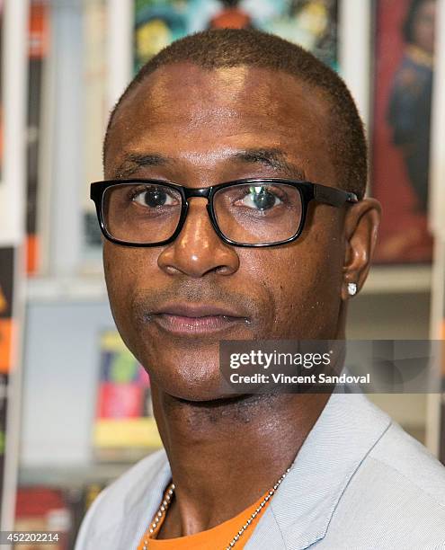 Actor Tommy Davidson attends the "Black Dynamite" DVD signing at Amoeba Music on July 15, 2014 in Hollywood, California.