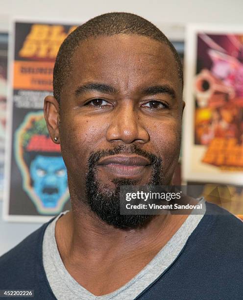 Producer Michael Jai White attends the "Black Dynamite" DVD signing at Amoeba Music on July 15, 2014 in Hollywood, California.