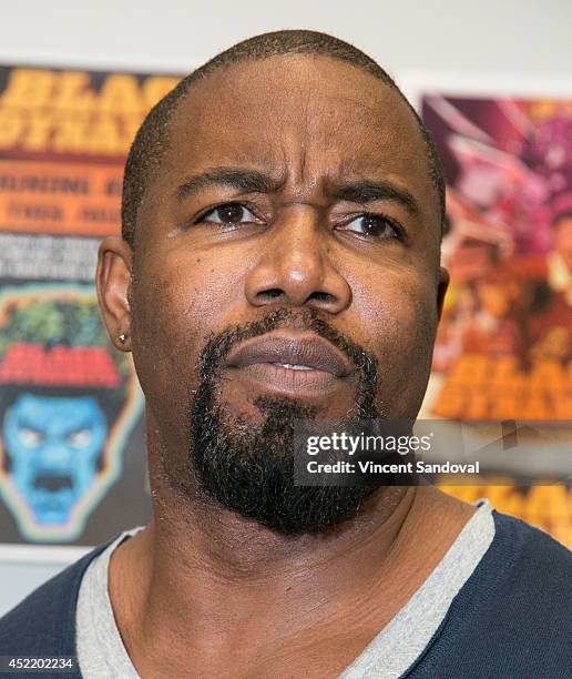 Producer Michael Jai White attends the "Black Dynamite" DVD signing at Amoeba Music on July 15, 2014 in Hollywood, California.