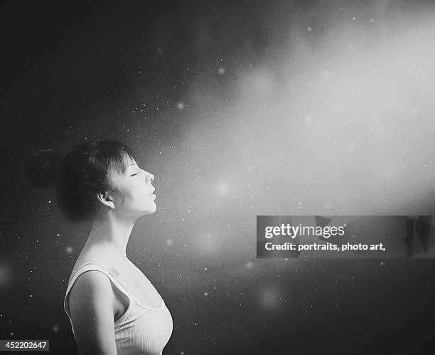 Portrait Of A Young Woman, Bildbanksbilder