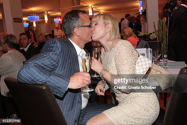 Heike Maurer and her husband Ralf Immel attend the CHIO 2014 media night on July 15, 2014 in Aachen, Germany.