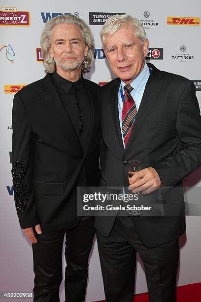 Lambertz, Hermann Buehlbecker and Paul Schockemoehle attend the CHIO 2014 media night on July 15, 2014 in Aachen, Germany.