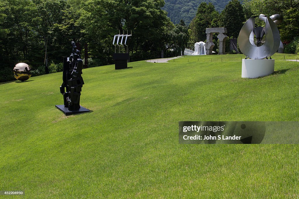 The Hakone Open Air Museum creates a harmonic balance of the...