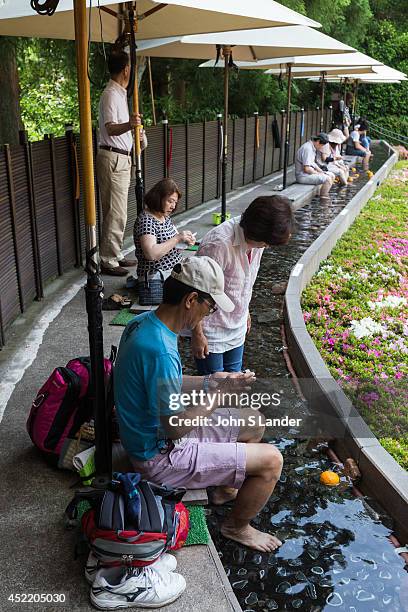 Foot Bath at Chukokunomori or Hakone Open Air Museum - Foot baths are all the rage in Japan, often in front of railway stations in hot spring towns...