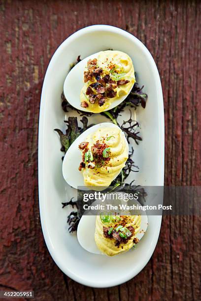 November 6: Trio of deviled eggs at Shoo-Fly Diner in Baltimore, MD.
