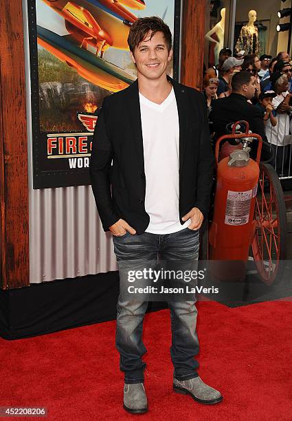 Actor Matt Lanter attends the premiere of "Planes: Fire & Rescue" at the El Capitan Theatre on July 15, 2014 in Hollywood, California.