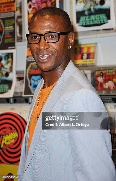 Actor Tommy Davidson attends the DVD Signing With "Black Dynamite" Cast At Amoeba Music held at Amoeba Music on July 15, 2014 in Hollywood,...