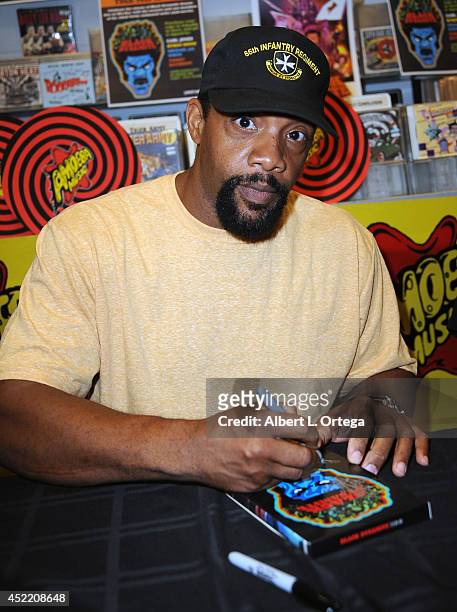 Actor/Producer Byron Minns attends the DVD Signing With "Black Dynamite" Cast At Amoeba Music held at Amoeba Music on July 15, 2014 in Hollywood,...