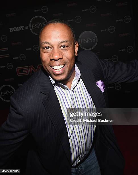 Jay Harris of ESPN arrives at the ESPN's BODY at ESPY's Pre-Party at Lure on July 15, 2014 in Hollywood, California.