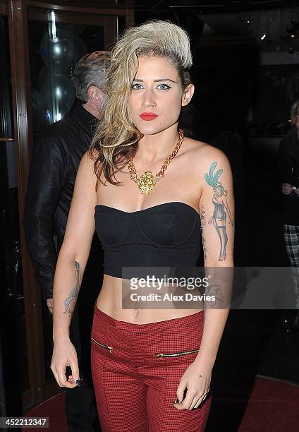 Katie Waissel attend the Now magazine Christmas party on November 26, 2013 in London, England.