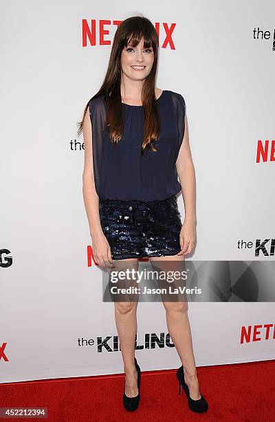 Actress Jamie Anne Allman attends the season 4 premiere of "The Killing" at ArcLight Hollywood on July 14, 2014 in Hollywood, California.