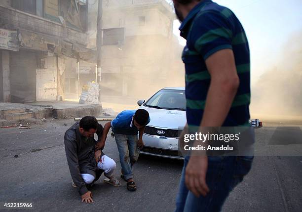 Rocket attack aiming at the vehicle carrying journalists including Anadolu Agency correspondents, kills Ahmad Abu Rasha the guide of the team and...