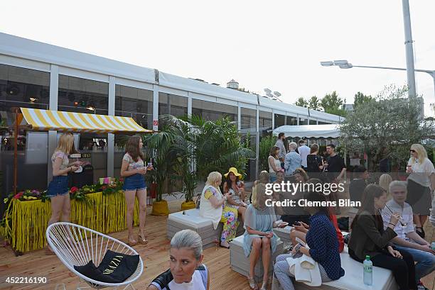 General view of the Mercedes-Benz Fashion Week Spring/Summer 2015 at Erika Hess Eisstadion on July 7, 2014 in Berlin, Germany.