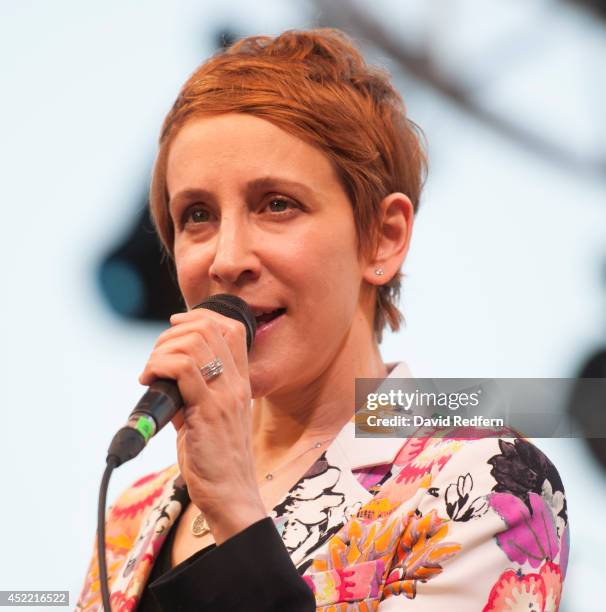 Stacy Kent performs on stage at at Jazz A Juan on July 16, 2014 in Juan-les-Pins, France.