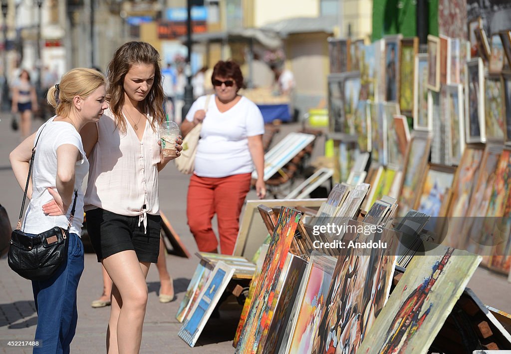 Moscow's touristic street Arbat