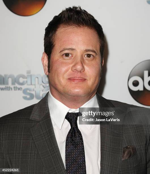 Chaz Bono attends the "Dancing With The Stars" wrap party at Sofitel Hotel on November 26, 2013 in Los Angeles, California.