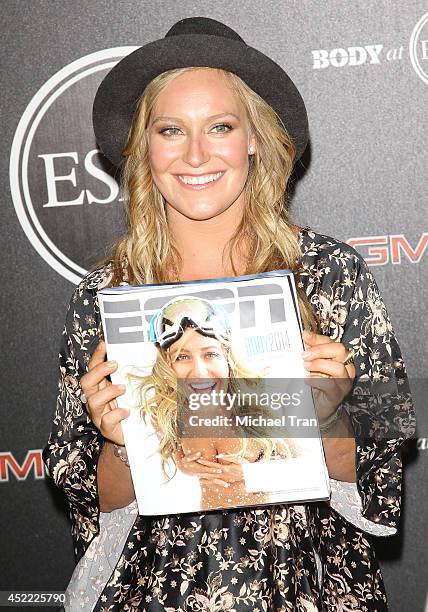 Jamie Anderson arrives at the BODY at ESPYS Pre-Party held at Lure on July 15, 2014 in Hollywood, California.