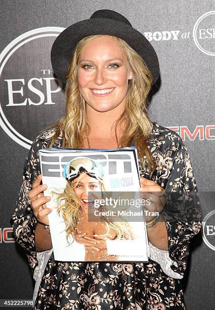 Jamie Anderson arrives at the BODY at ESPYS Pre-Party held at Lure on July 15, 2014 in Hollywood, California.