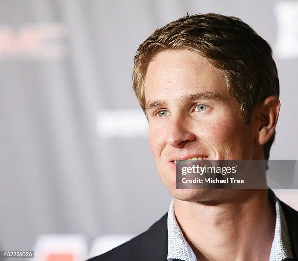 Ryan Hunter-Reay arrives at the BODY at ESPYS Pre-Party held at Lure on July 15, 2014 in Hollywood, California.