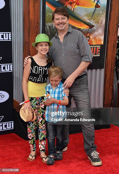 Actor Dave Foley arrives at the Los Angeles premiere of Disney's "Planes: Fire & Rescue" at the El Capitan Theatre on July 15, 2014 in Hollywood,...