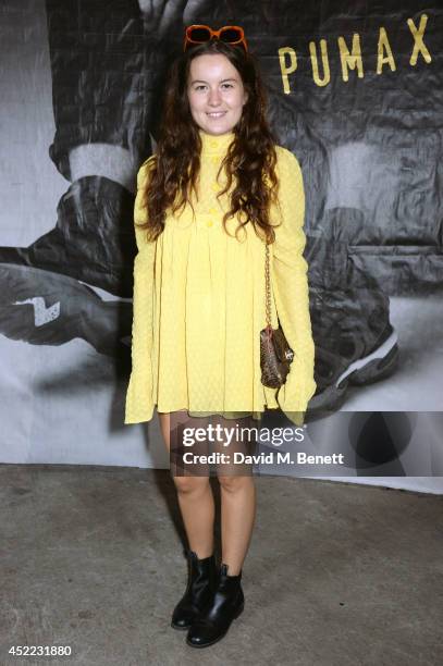 Model Amba Jackson attends the PUMA x McQ debut AW14 collection launch at Factory 7 on July 16, 2014 in London, England.