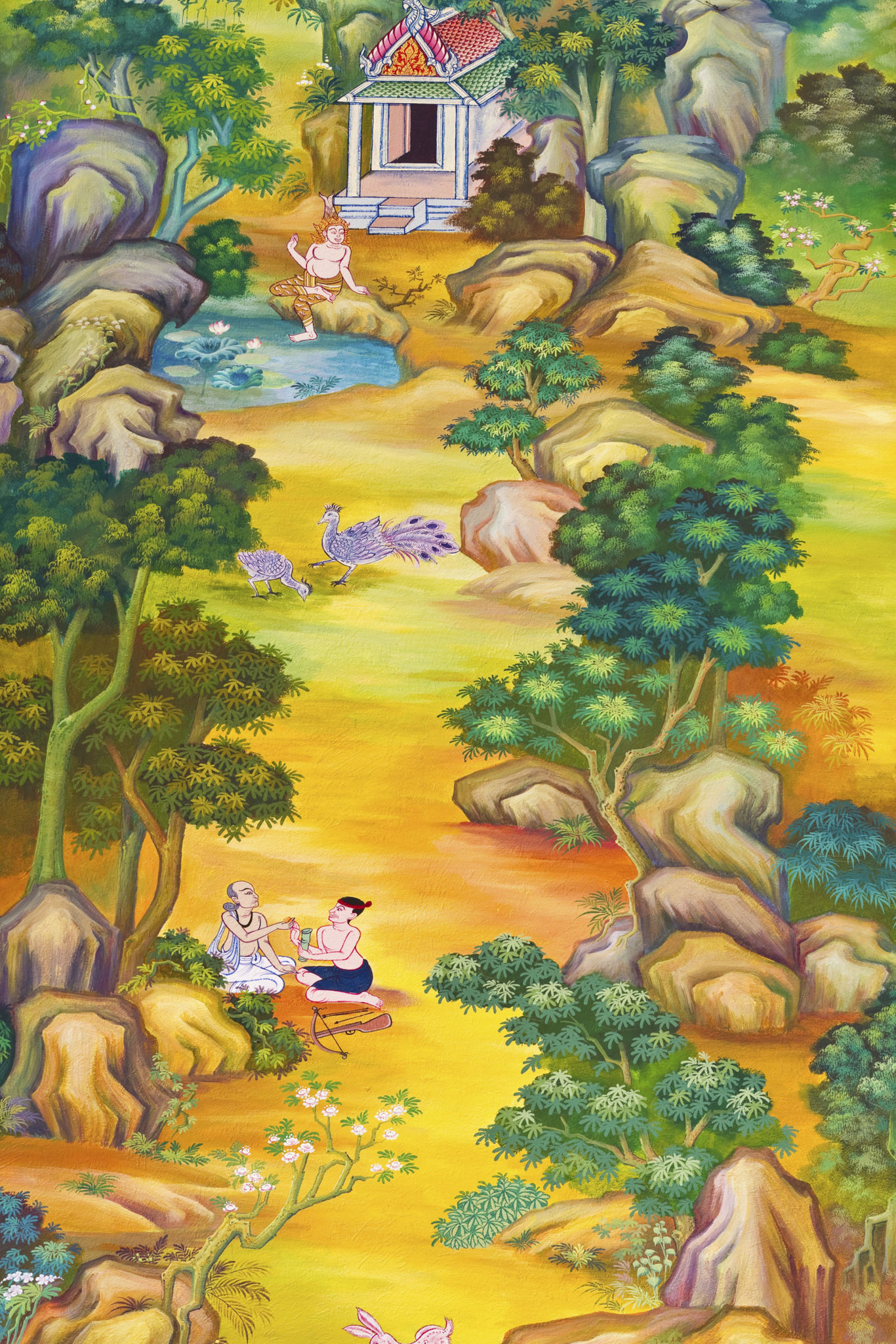 Buddha painted image Buddha painted image