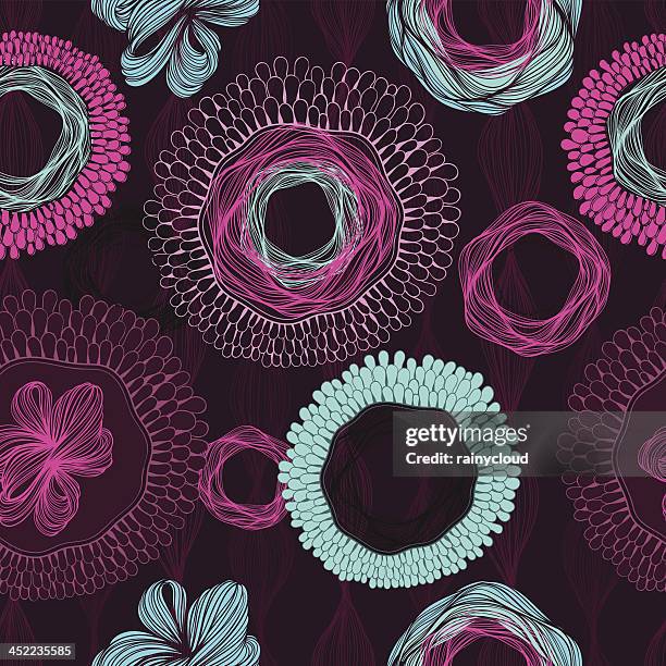 pink nest pattern - fishnet stockings stock illustrations