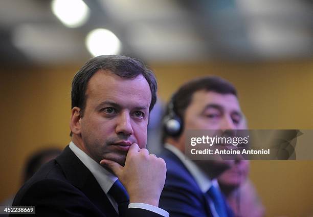 Arkady Dvorkovitch, deputy Prime Minister of Russia, attends the presentation of the candidacies for the 2020 World Expo, at the OECD headquarters on...