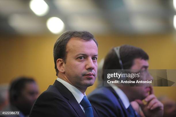 Arkady Dvorkovitch, deputy Prime Minister of Russia, attends the presentation of the candidacies for the 2020 World Expo, at the OECD headquarters on...