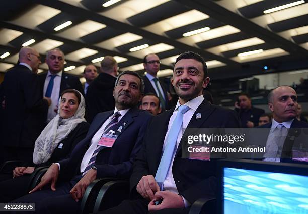 Foreign Minister Abdullah bin Zayed al-Nahyan , Sheikh Ahmed Bin Saeed al-Maktoum , chairman of the Dubai Economic Sector Committee, and Sheikha...