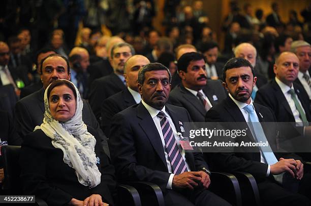 Foreign Minister Abdullah bin Zayed al-Nahyan , Sheikh Ahmed Bin Saeed al-Maktoum , chairman of the Dubai Economic Sector Committee, and Sheikha...