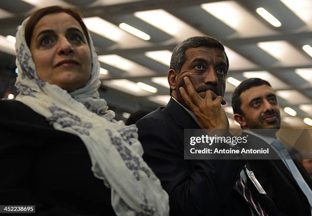 Foreign Minister Abdullah bin Zayed al-Nahyan , Sheikh Ahmed Bin Saeed al-Maktoum , chairman of the Dubai Economic Sector Committee, and Sheikha...