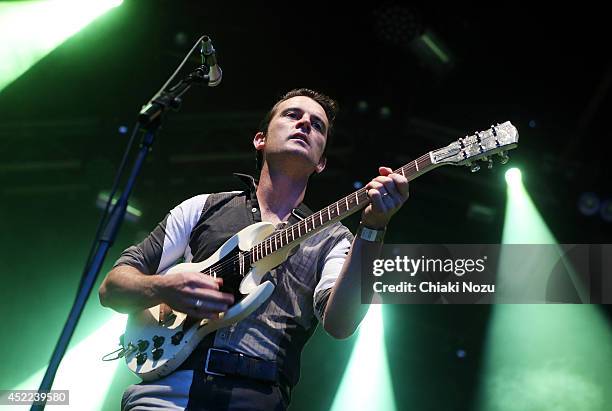 Nick McCarthy of Franz Ferdinand performs as part of The Summer Series at Somerset House on July 16, 2014 in London, England.