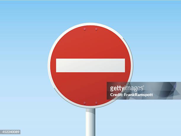 stockillustraties, clipart, cartoons en iconen met no entry german road sign - do not enter sign