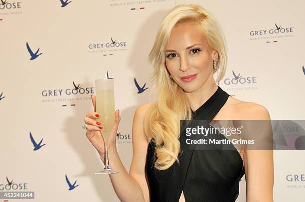 Louise Linton attends GREY GOOSE Le Martini et Vous evening at Devils Advocate on July 16, 2014 in Edinburgh, Scotland.