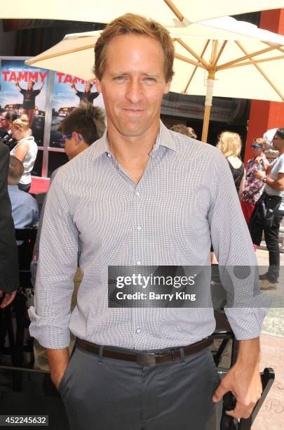Actor Nat Faxon attends Melissa McCarthy's hand and footprint ceremony on July 2, 2014 at TCL Chinese Theatre in Hollywood, California.