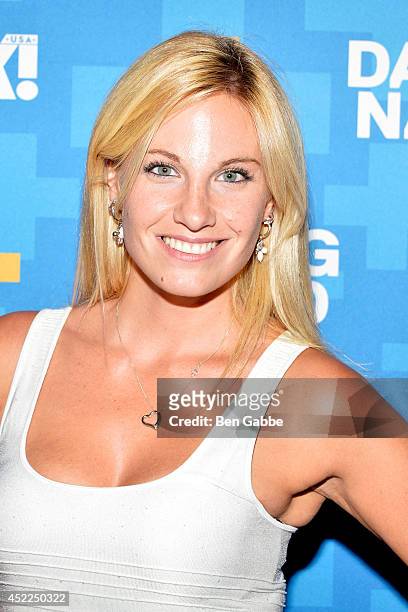 Personality Diane Poulos attends the "Dated Naked" series premiere at Gansevoort Park Avenue on July 16, 2014 in New York City.