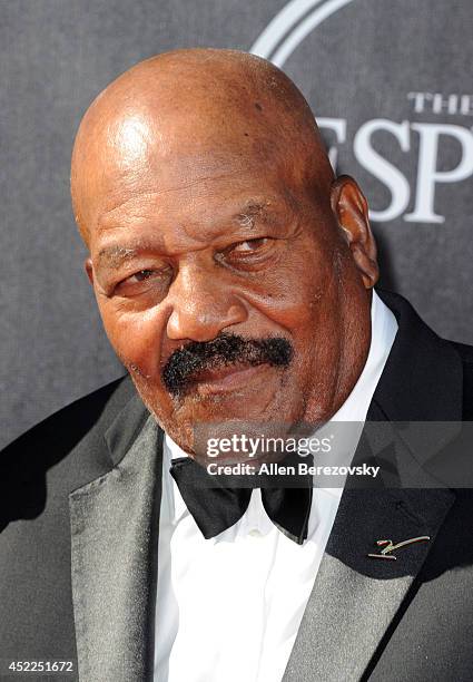 Football player Jim Brown attends the 2014 ESPY Awards at Nokia Theatre L.A. Live on July 16, 2014 in Los Angeles, California.