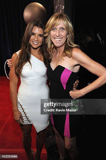 Driver Danica Patrick with Maura Mandt at The 2014 ESPY Awards at Nokia Theatre L.A. Live on July 16, 2014 in Los Angeles, California.